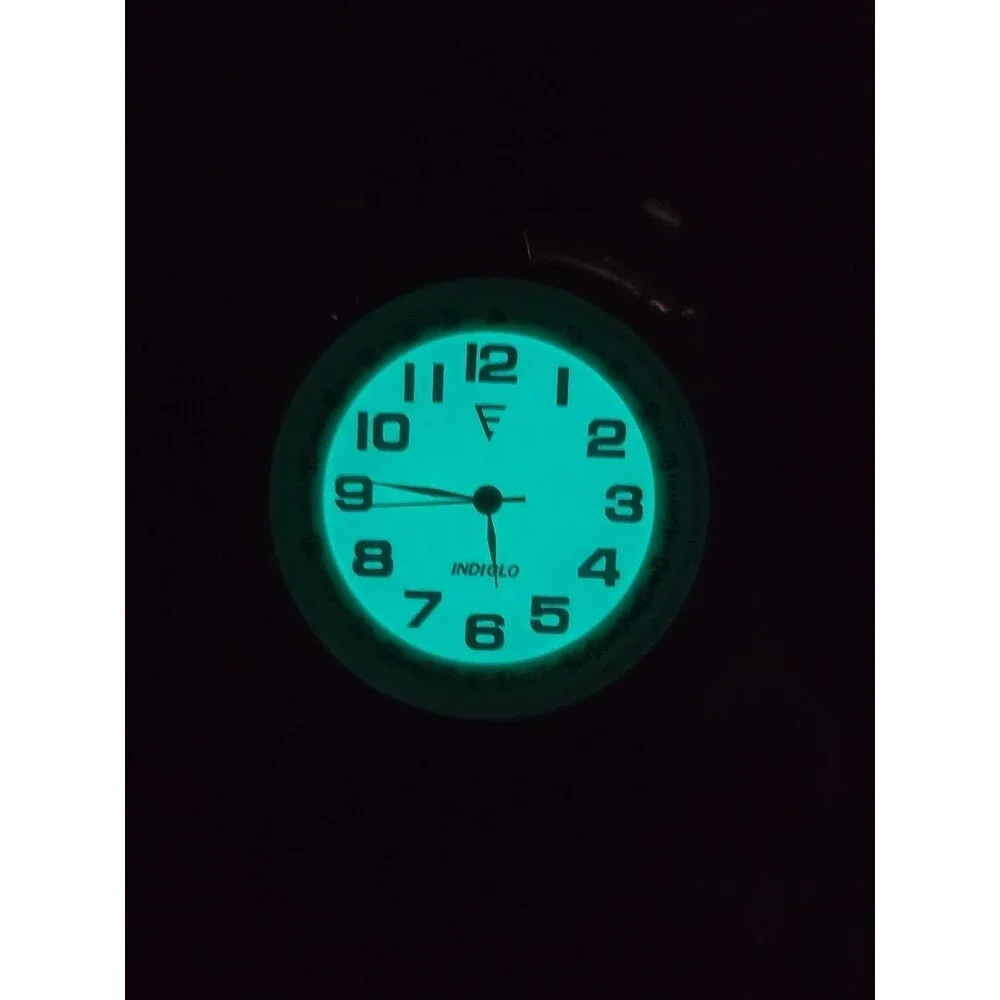 Timex Indiglo Easy Reader Mens Watch Two Tone Rotating Bezel Leather New Battery